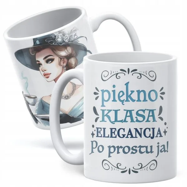 Kubek ceramiczny Dzień Kobiet Piękno Klasa Elegancja Prezent Dla Kobiety