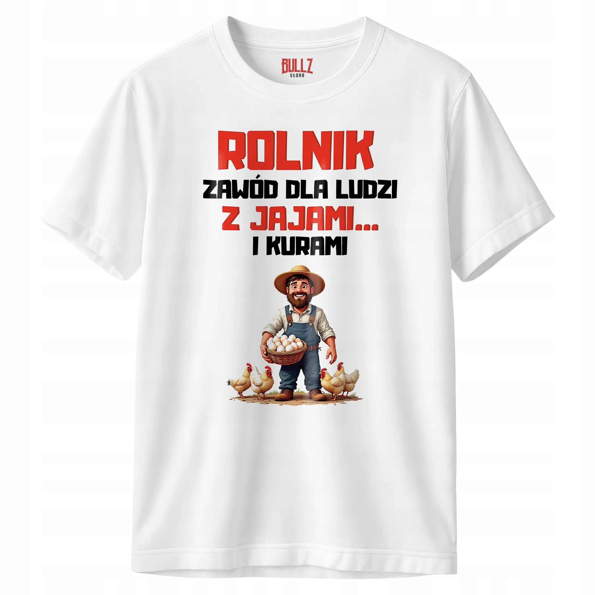 Koszulka biała męska Dla Rolnika Zabawny Prezent Upominek