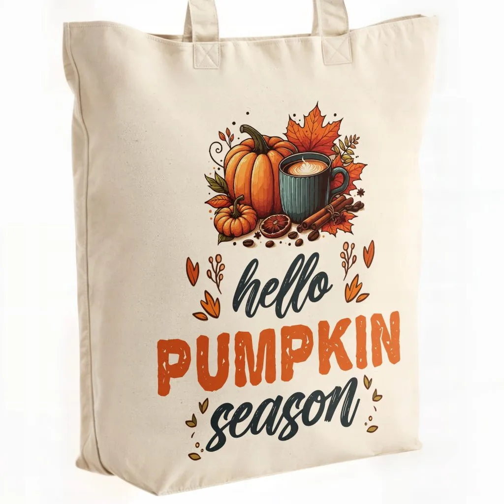 Torba bawełniana premium Jesień Hello Pumpkin Dynia Prezent