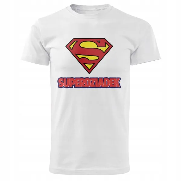 Koszulka Męski T-shirt Na Dzień Dziadka Prezent Super Dziadek