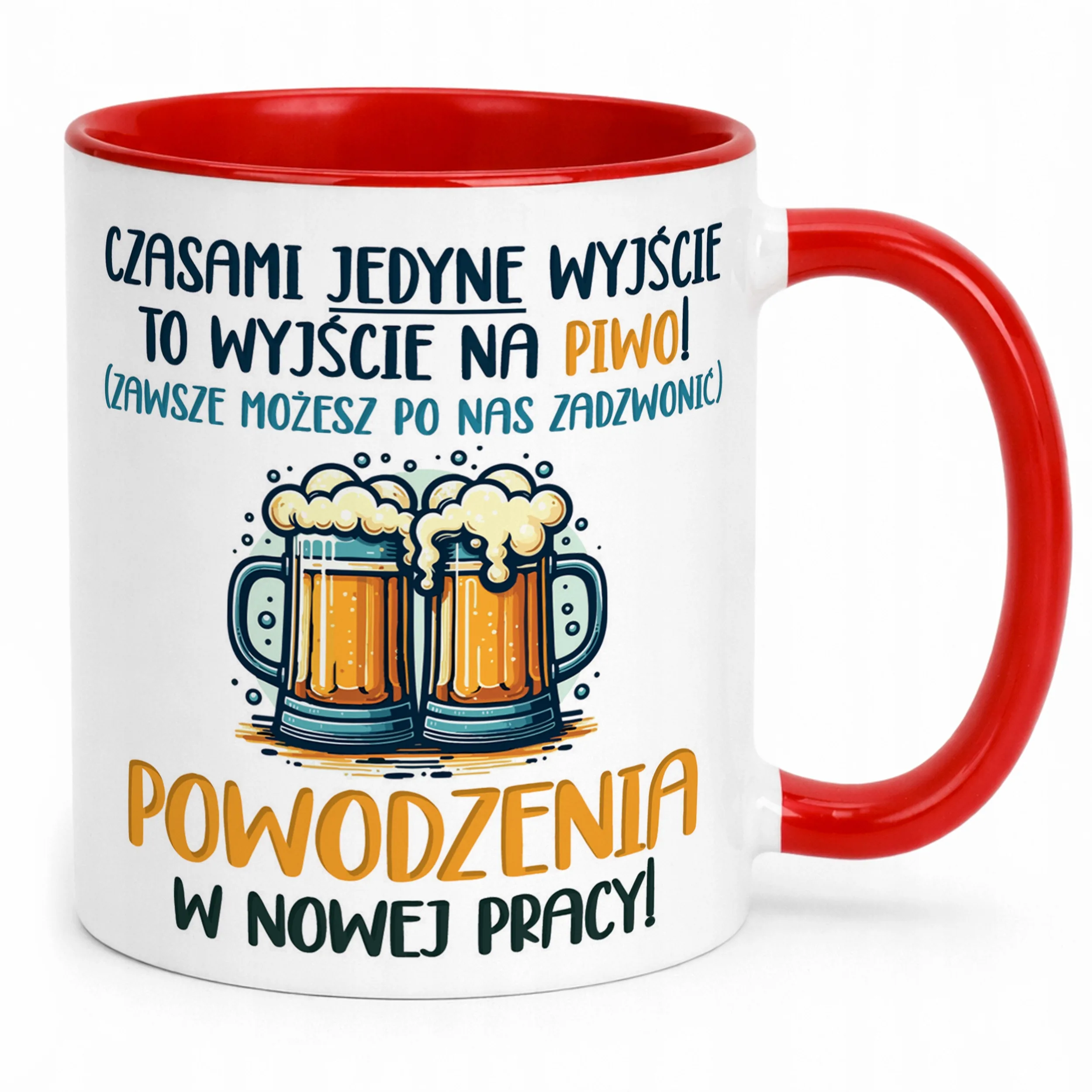 Kubek Czerwony Pożeganie Odejście z Pracy Dla Kolegi Koleżanki Prezent