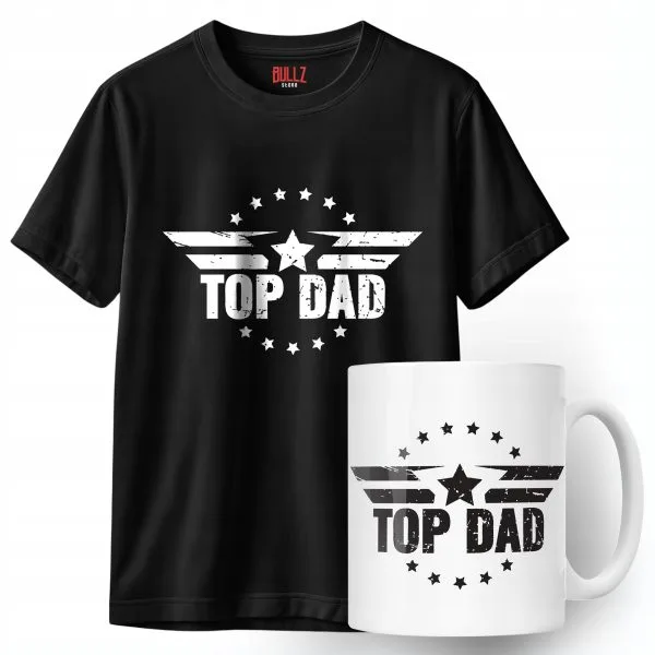 Zestaw Kubek + Koszulka Dzień Ojca Dla Taty Top Dad Prezent