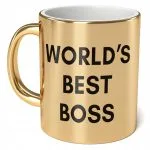 Kubek Złoty ceramiczny 330ml World’s Best Boss The Office Prezent Upominek
