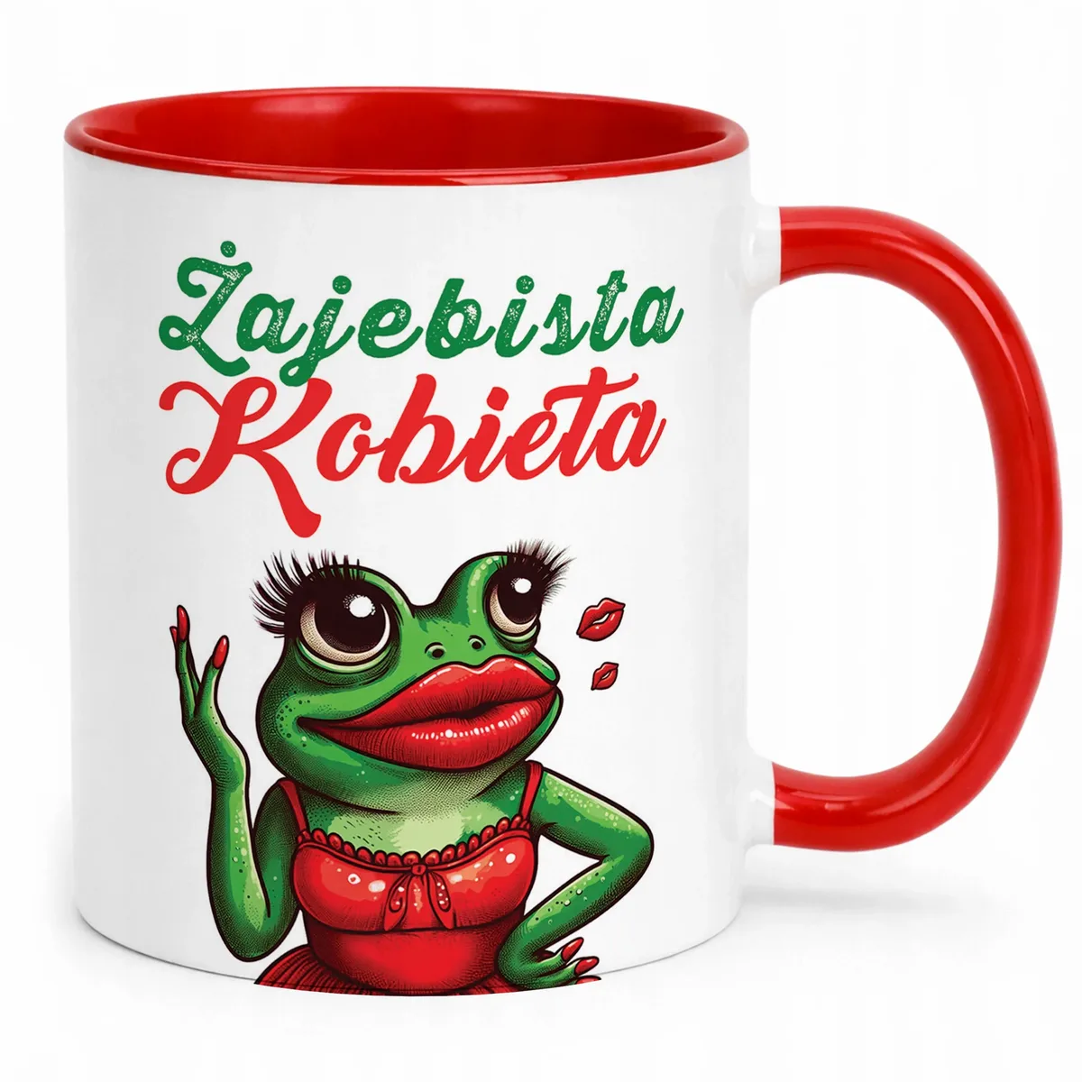 Kubek Czerwony Dzień Kobiet Dla Kobiety Dziewczyny Prezent Upominek