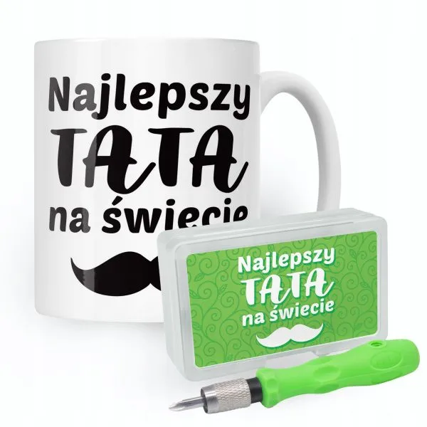 Zestaw Wkrętaków bitów 32w1 + Kubek Dzień Ojca Dla Taty Prezent