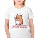 Koszulka biała dziecięca Kapibara Capybara Zwierzak