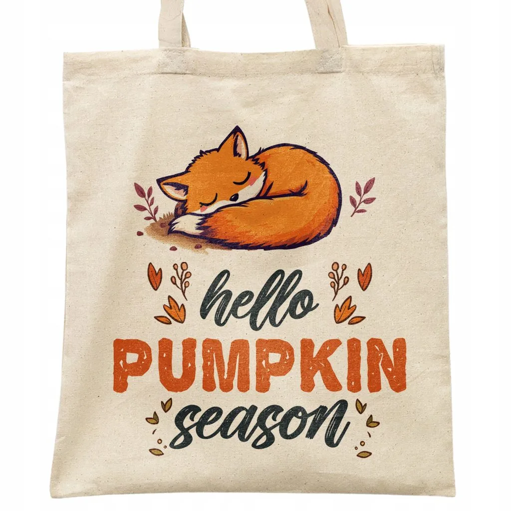 Torba bawełniana na zakupy Jesień Hello Pumpkin Dynia Prezent