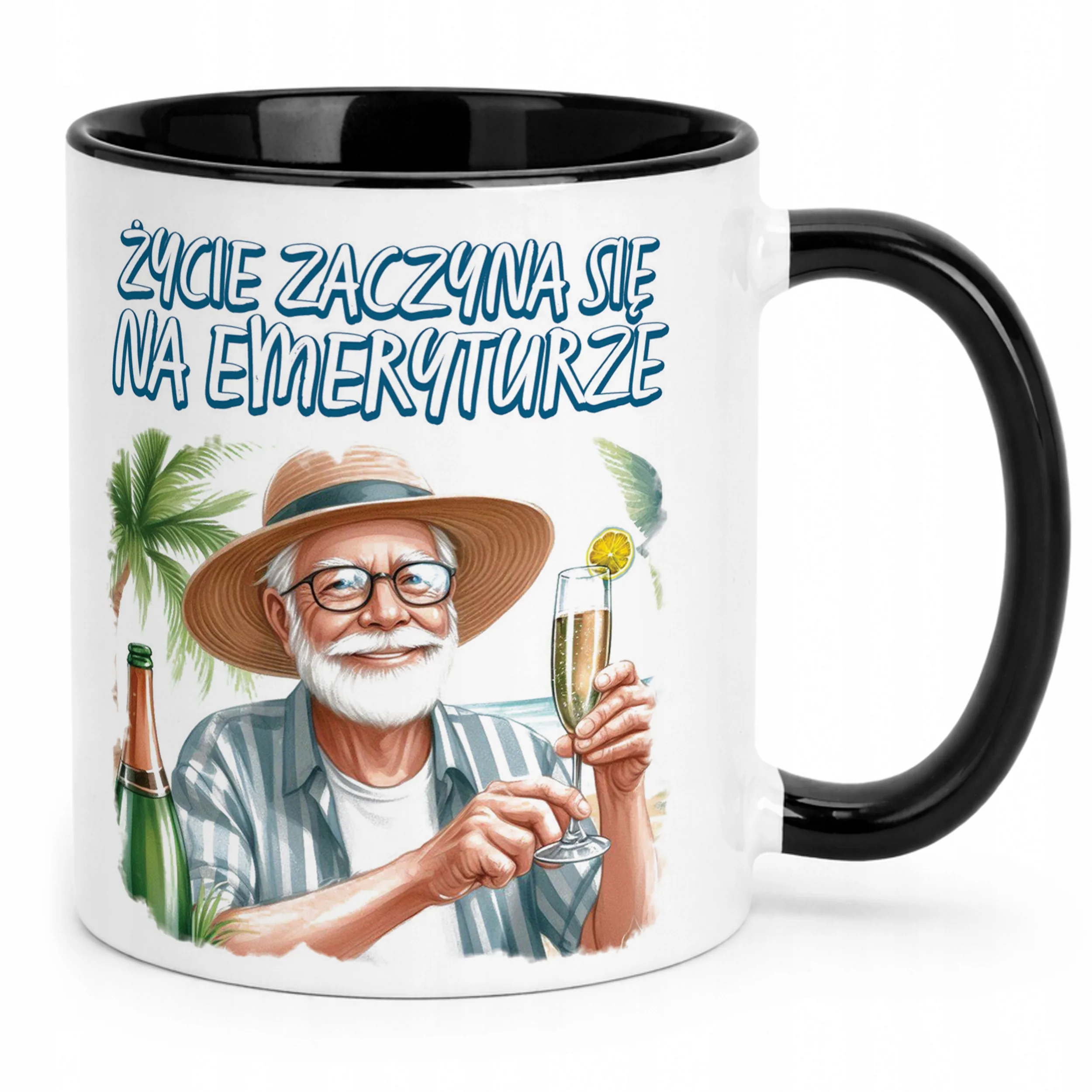 Kubek Czarny Z okazji Emerytury Dla Emeryta Prezent Upominek