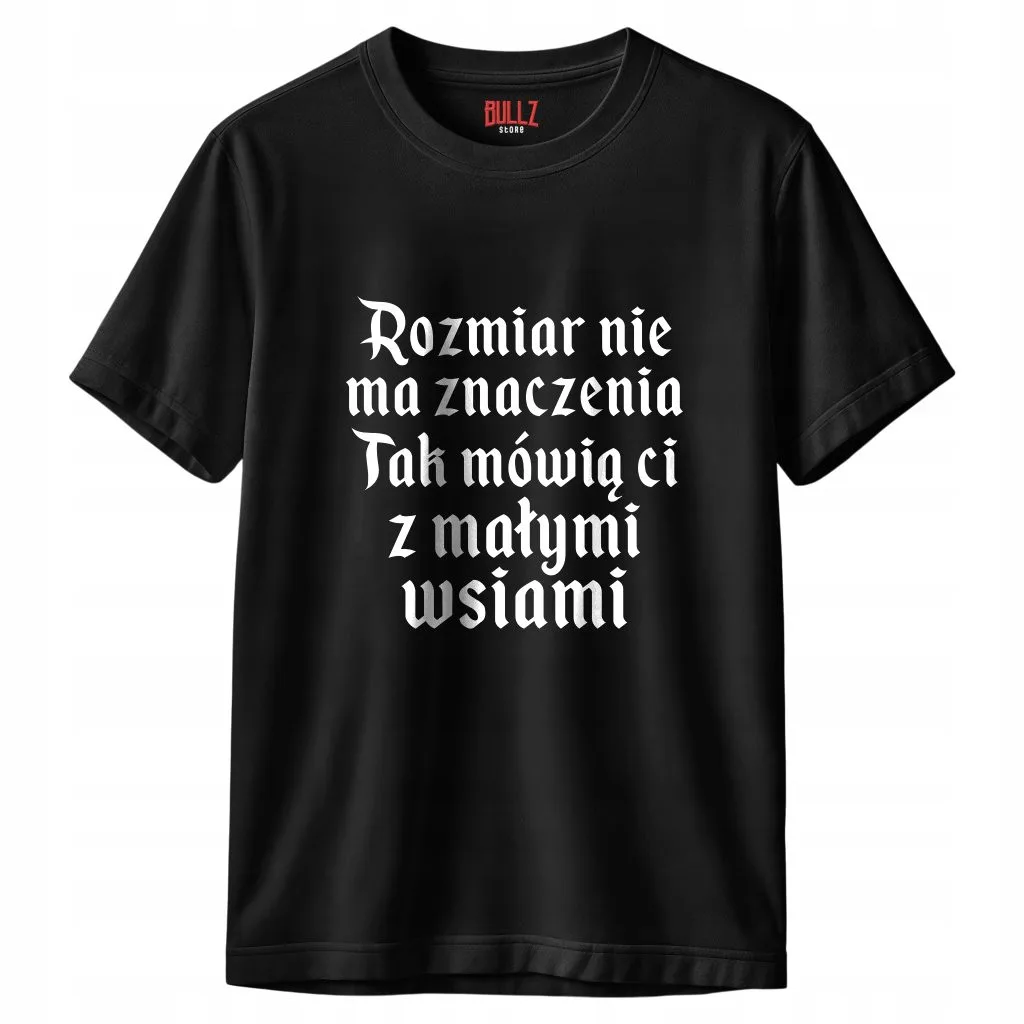 Koszulka czarna męska 1670 Rozmiar Nie Ma Znaczenia