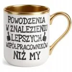 Kubek Premium Złoty Odejście Pożegnanie Z Pracy Dla Współpracownika