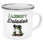 Emaliowany Kubek Garnuszek 300 ml Dzień Dziadka Prezent Żajebisty Dziadek
