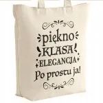 Torba bawełniana premium prezent na Dzień Kobiet Piękno Elegancja Klasa
