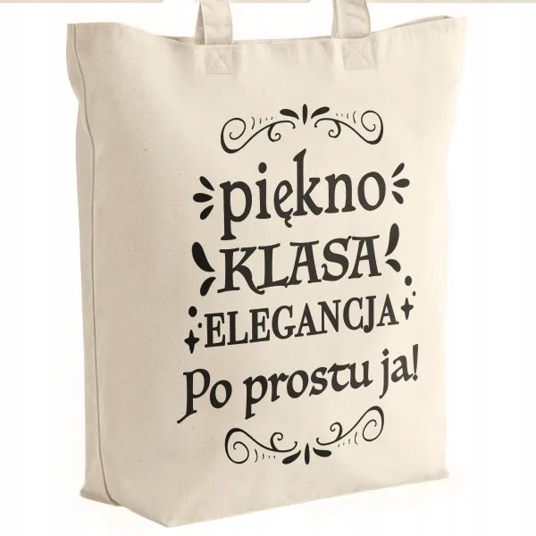 Torba bawełniana premium prezent na Dzień Kobiet Piękno Elegancja Klasa