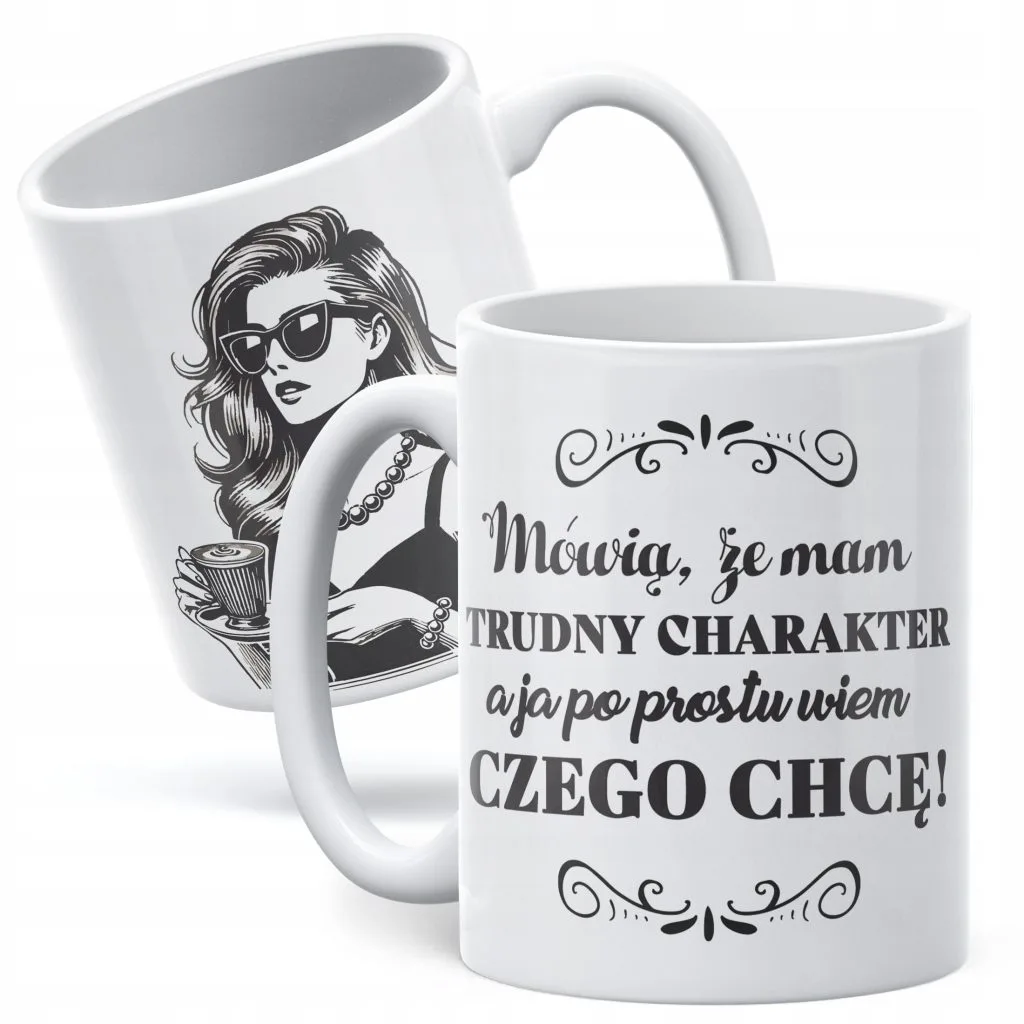 Kubek ceramiczny Dzień Kobiet Wiem Czego Chcę Prezent Dla Kobiety