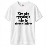 Koszulka biała męska 1670 Kto Nie Ryzykuje r. 3XL