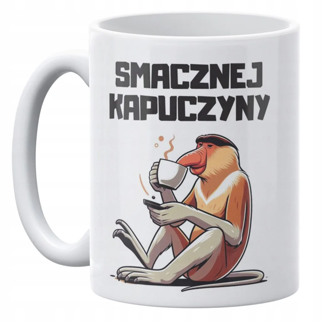 Kubek ceramiczny 330 ml Janusz Nosacz Kawa Zabawny Prezent