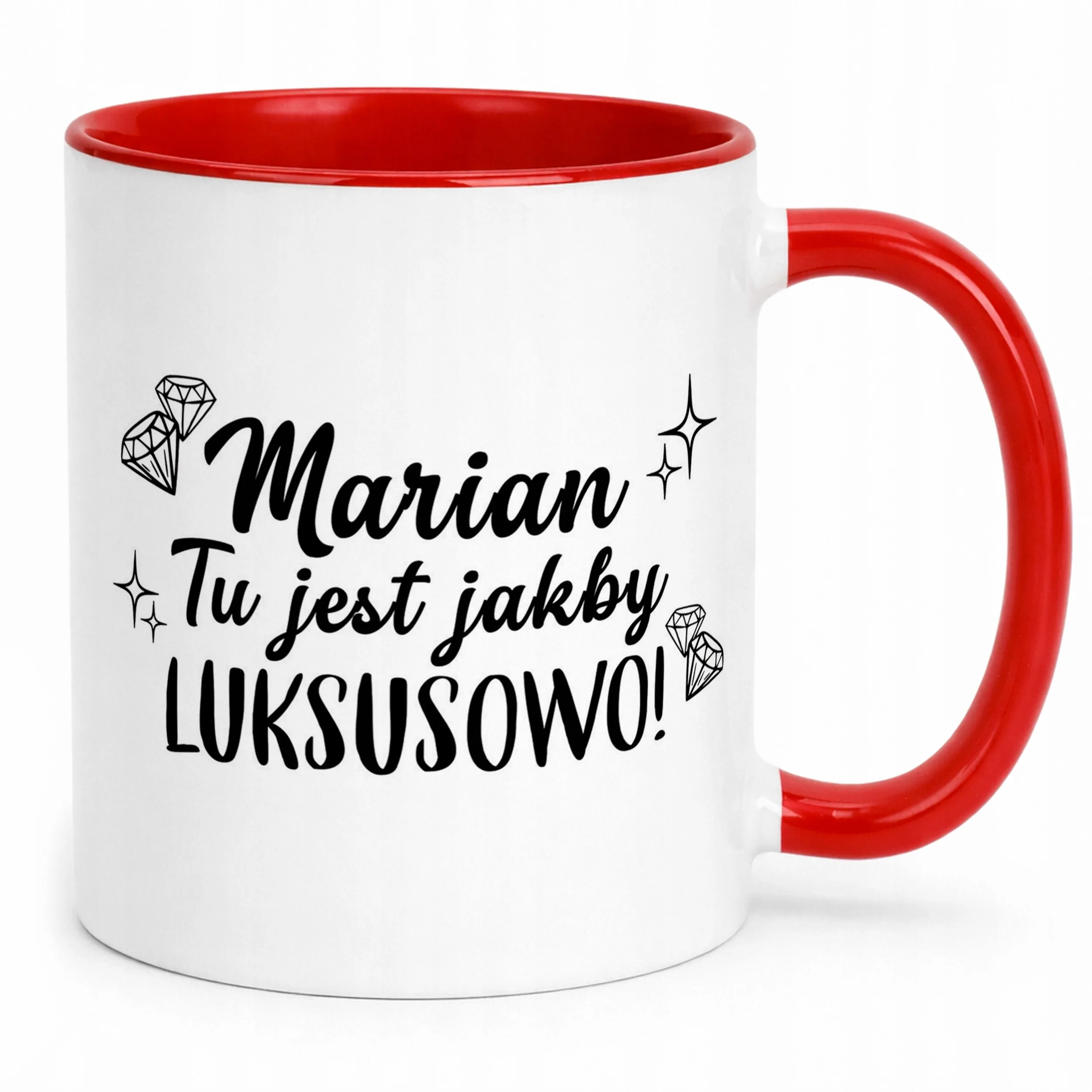 Kubek Czerwony Marian Tu Jest Jakby Luksusowo Zabawny Prezent