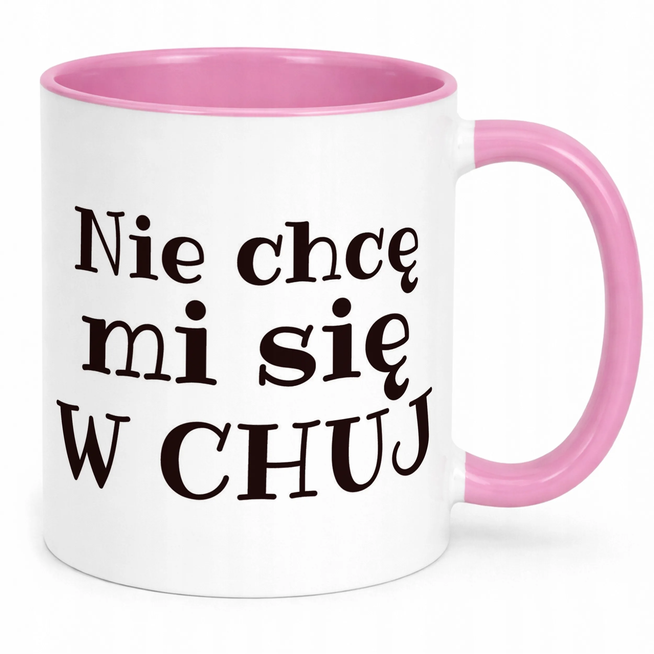 Kubek Różowy Nie Chcę Mi Się W Ch*j Śmieszny Zabawny Prezent