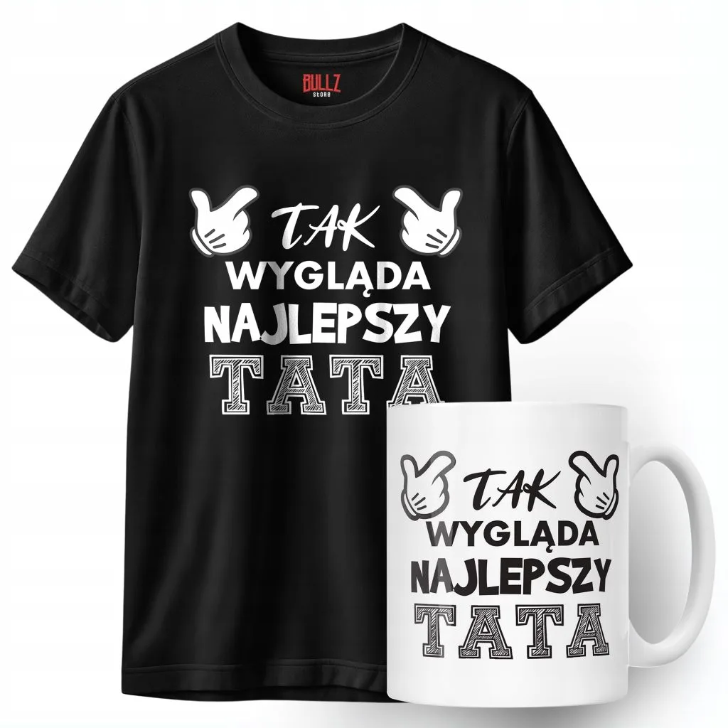 Zestaw Kubek + Koszulka Dzień Ojca Tak Wygląda Najlepszy Tata
