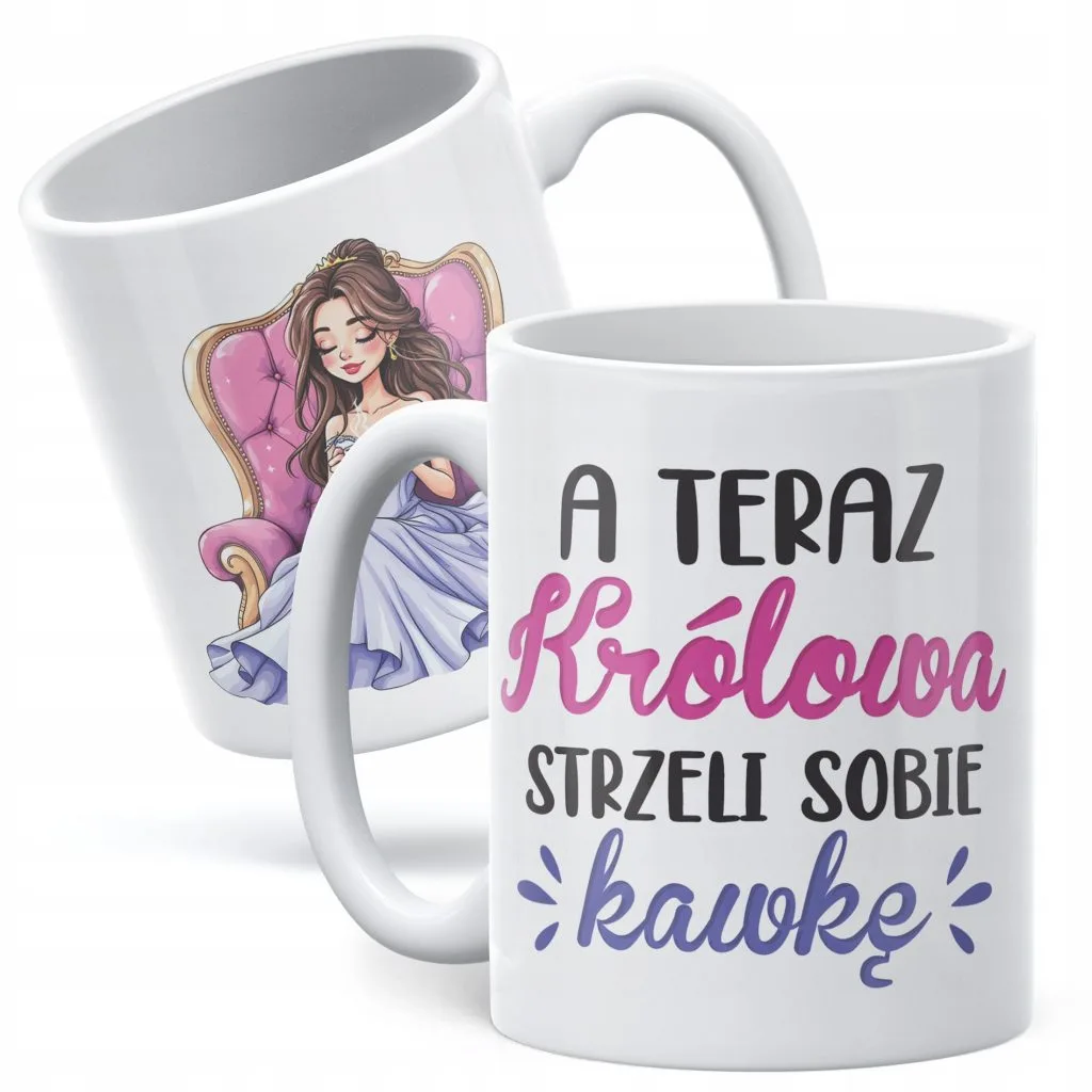 Kubek ceramiczny Królowa Kawa Dla Kobiety Dzień Kobiet Prezent