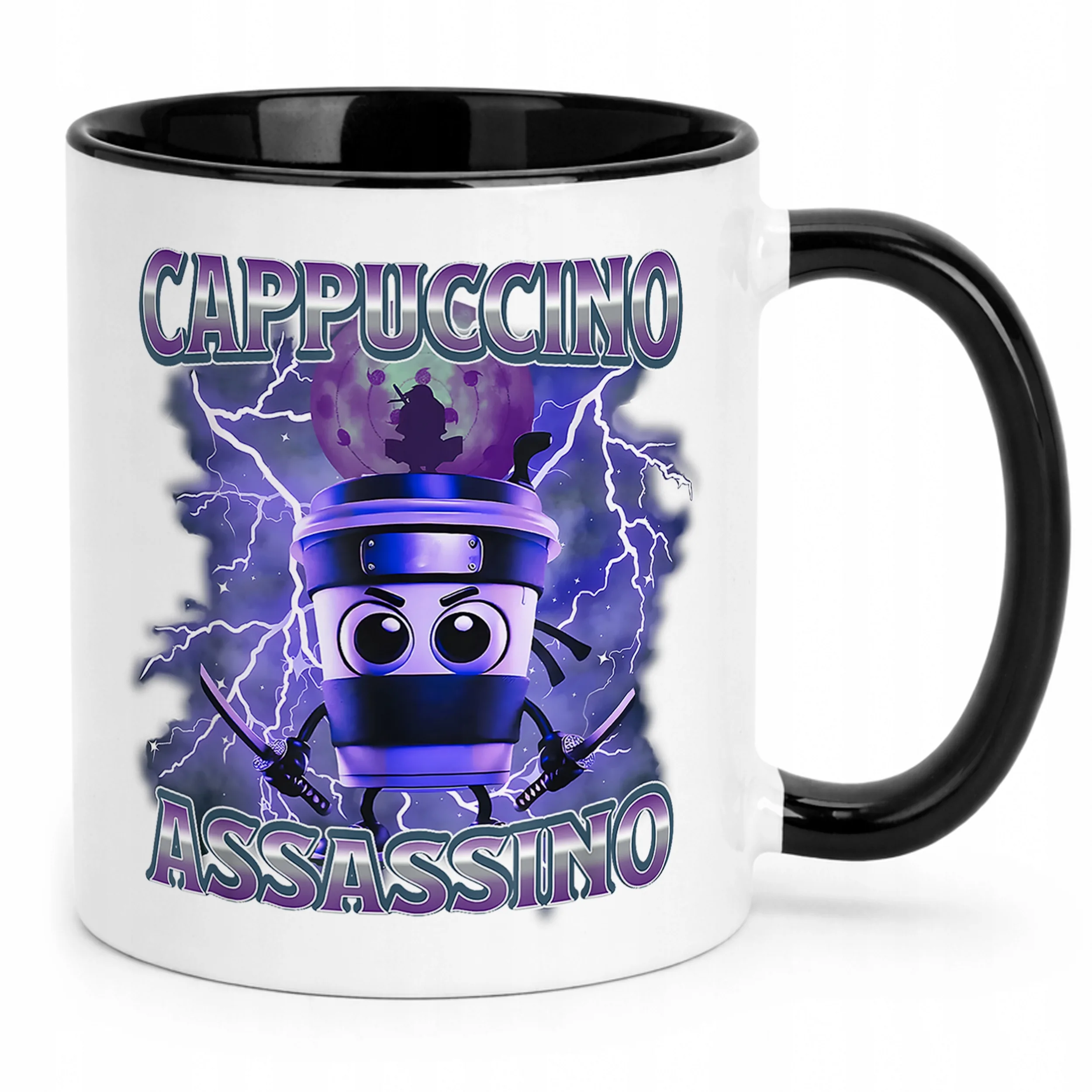 Kubek Czarny Cappuccino Assassino viral tiktok brainrot