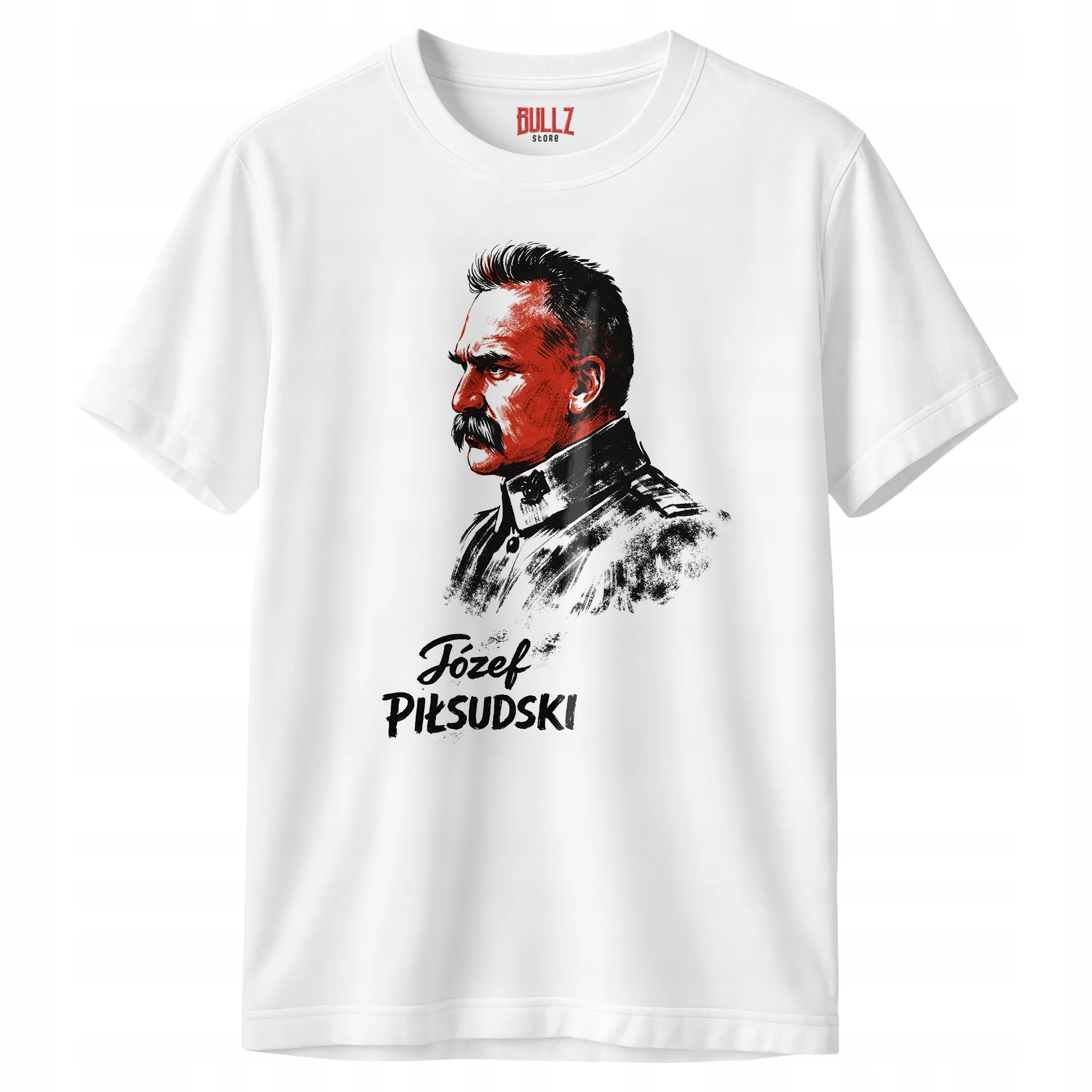 Koszulka biała męska Józef Piłsudski Patriotyczna Marszałek Wódz