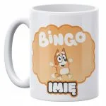 Kubek ceramiczny Bluey Bingo Personalizowany z Imieniem Prezent Dla Dziecka