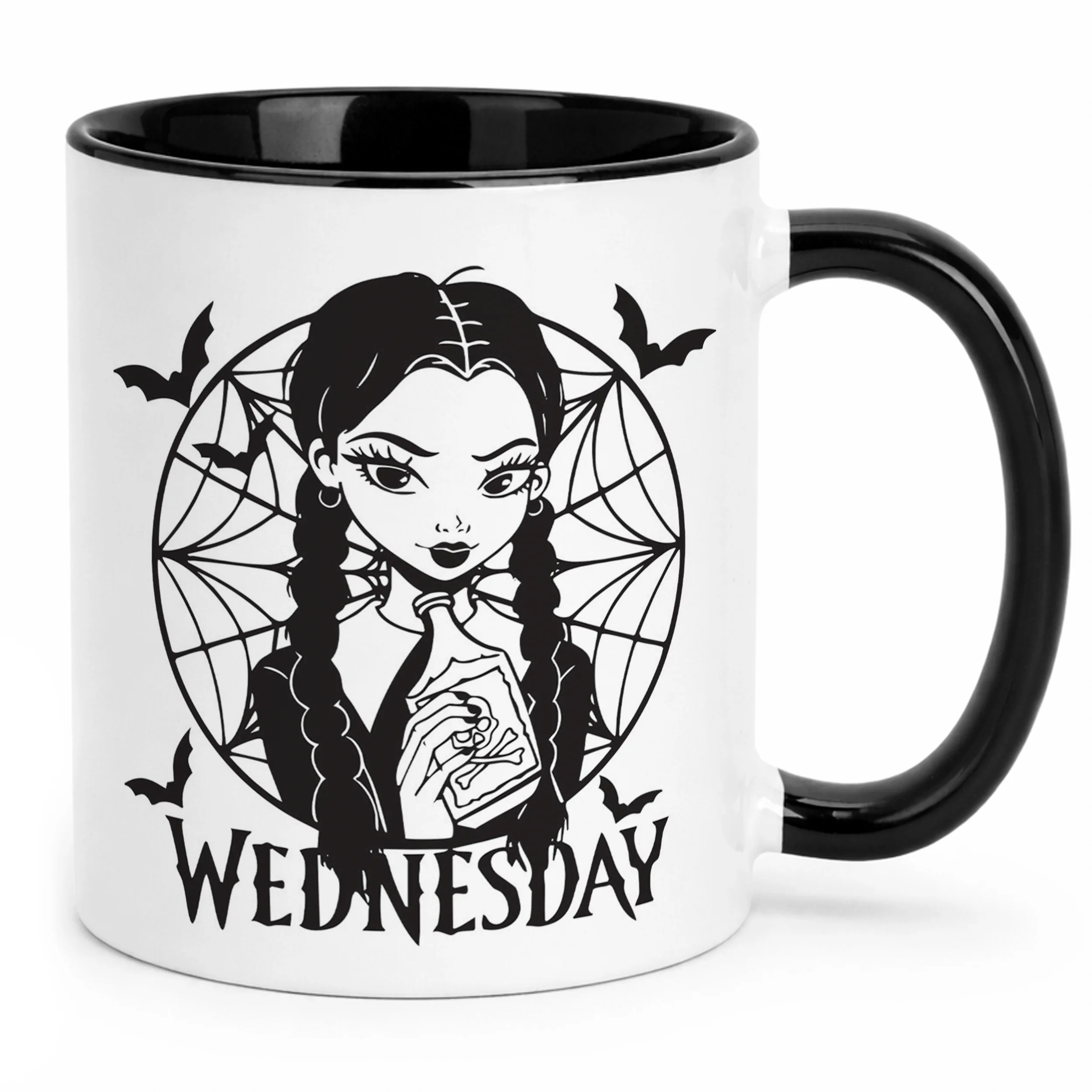 Kubek Czarny Nevermore Wednesday Addams Dla Fanów Prezent