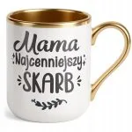 Kubek Premium Złoty Dzień Matki Dla Mamy Prezent Mama Najcenniejszy Skarb