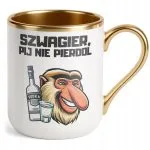 Kubek Premium Złoty Janusz Nosacz Szwagier Pij Zabawny Prezent