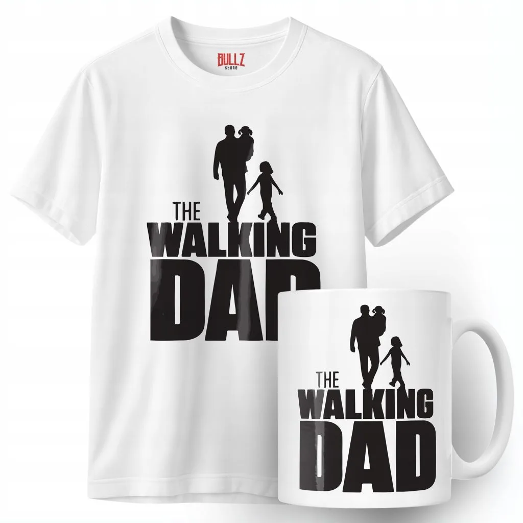 Zestaw Kubek + Koszulka Dzień Ojca Dla Taty The Walking Dad Prezent