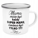 Emaliowany Kubek Garnuszek Dzień Matki Dla Mamy Prezent Super Mama