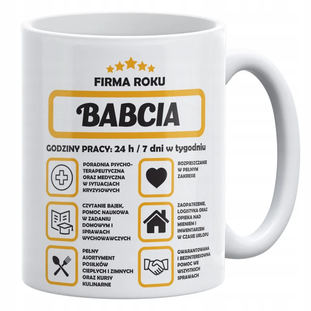 Kubek ceramiczny 330 ml Na Dzień Babci Prezent Upominek Firma Roku Babcia