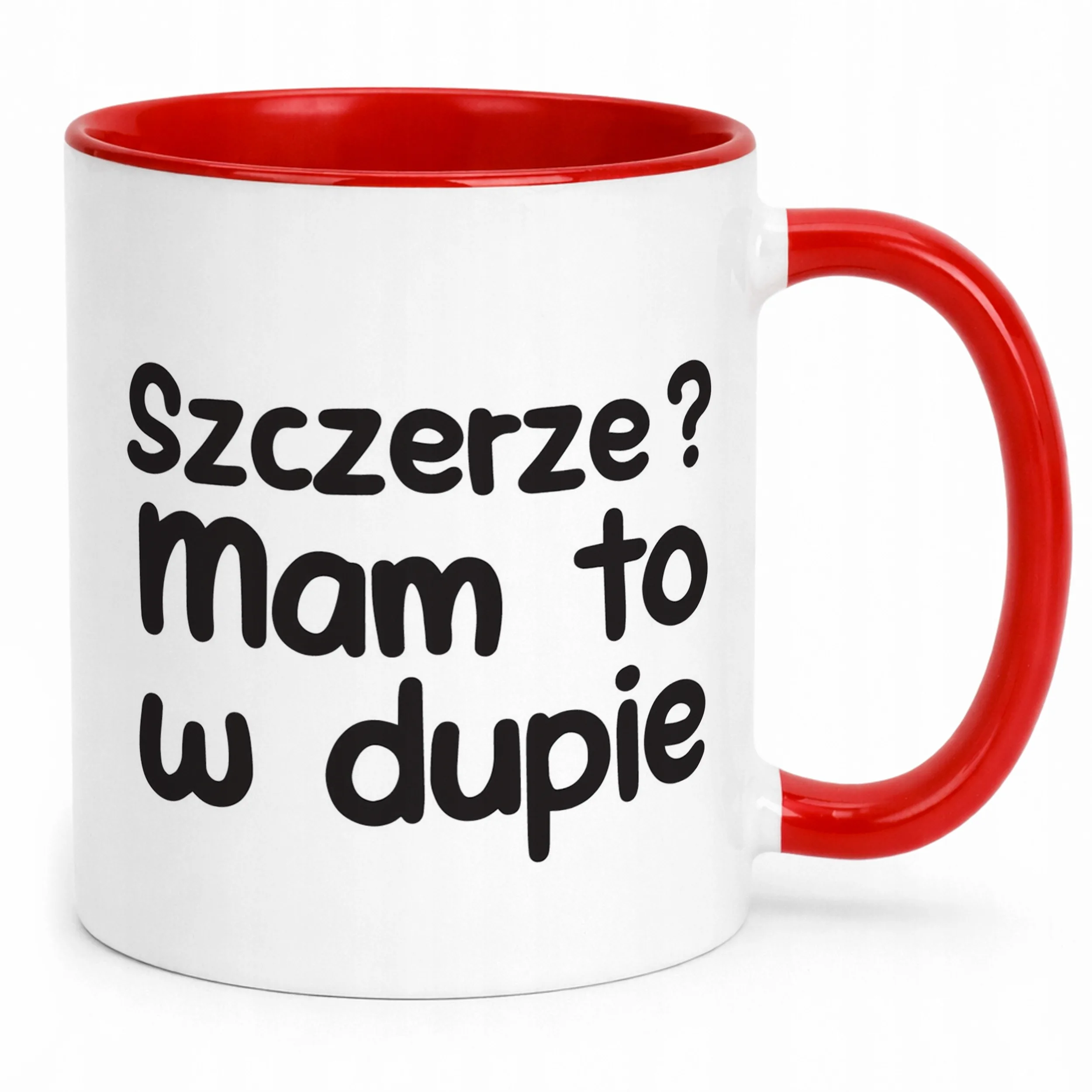 Kubek Czerwony Szczerze Mam To W D*pie Śmieszny Zabawny Prezent