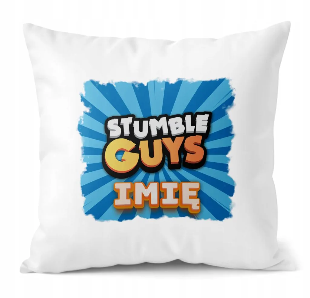 Poduszka 38×38 cm z Imieniem Stumble Guys dla Fanów i Graczy