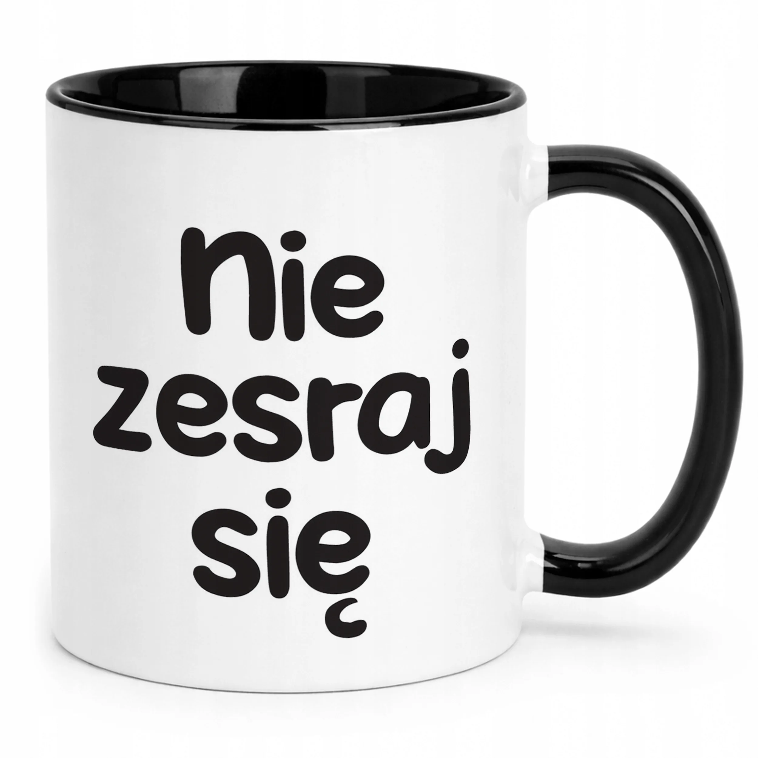 Kubek Czarny Nie Zes*aj Się Śmieszny Zabawny Prezent