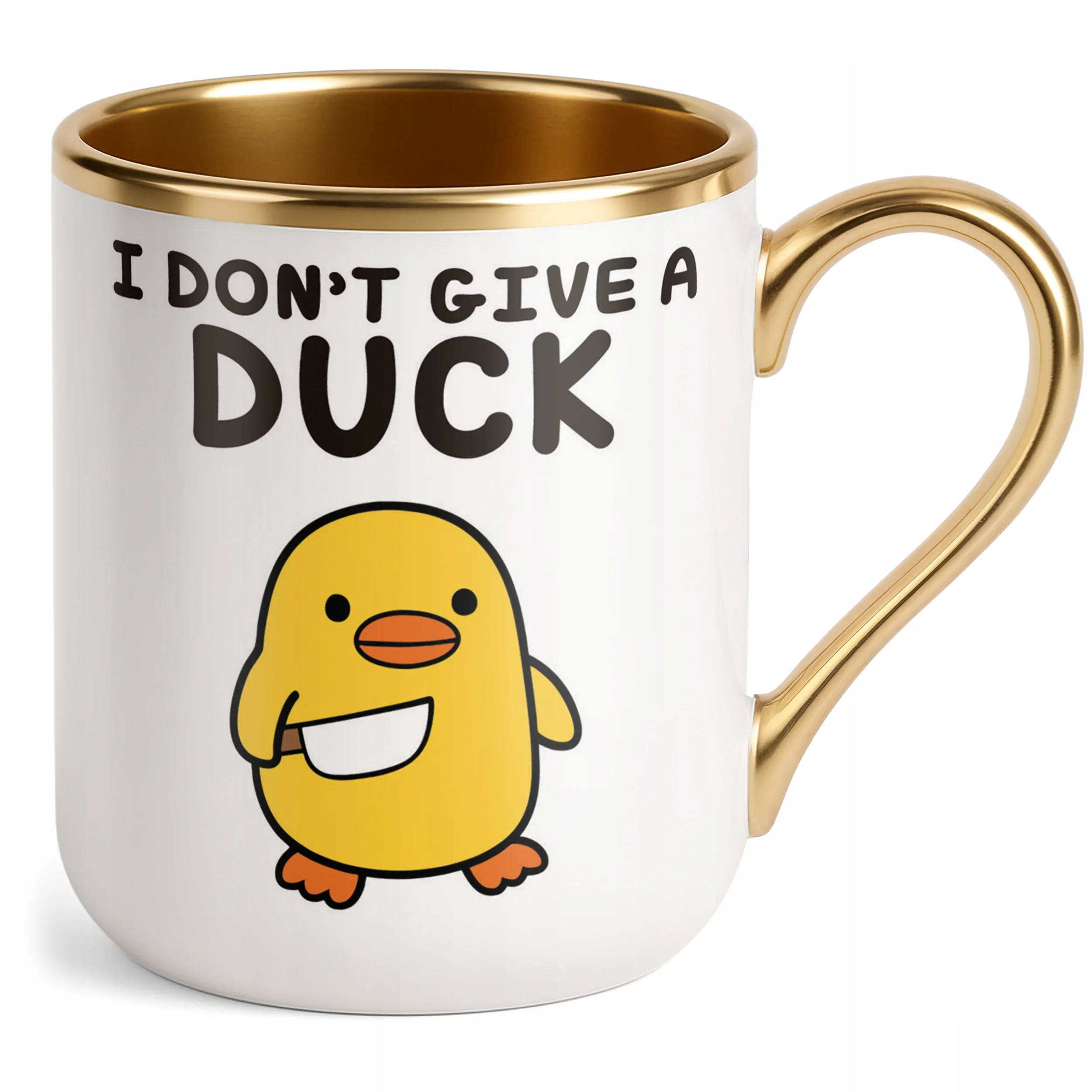 Kubek Premium Złoty I Don’t Give A Duck Śmieszny Zabawny Prezent