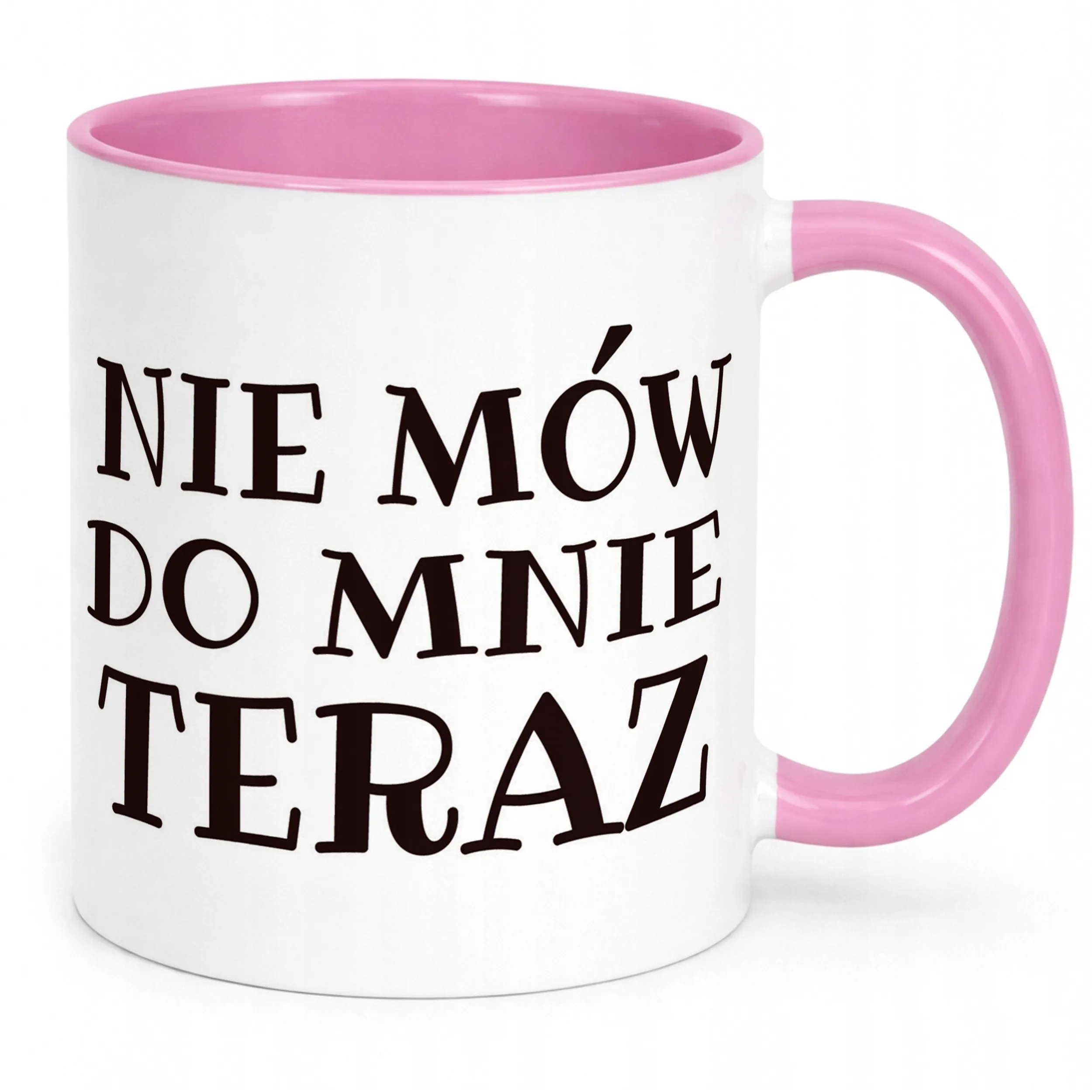 Kubek Różowy Nie Mów Do Mnie Teraz Śmieszny Zabawny Prezent