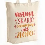 Torba bawełniana premium na zakupy Dzień Matki Prezent Mama Skarb