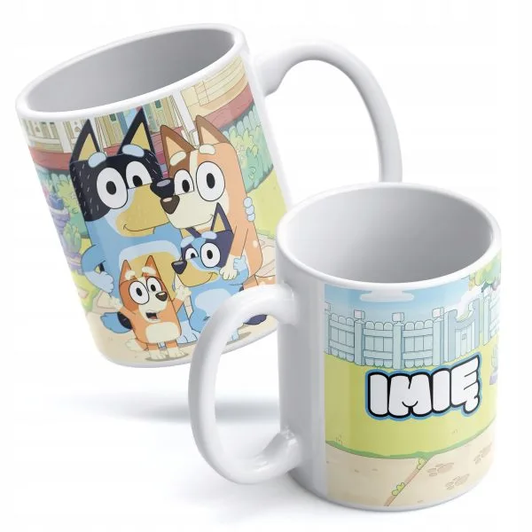 Kubek Bluey Personalizowany z Imieniem Prezent Dla Dziecka