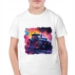 Koszulka biała dziecięca Dla Fanów Traktorów Rolników Traktor