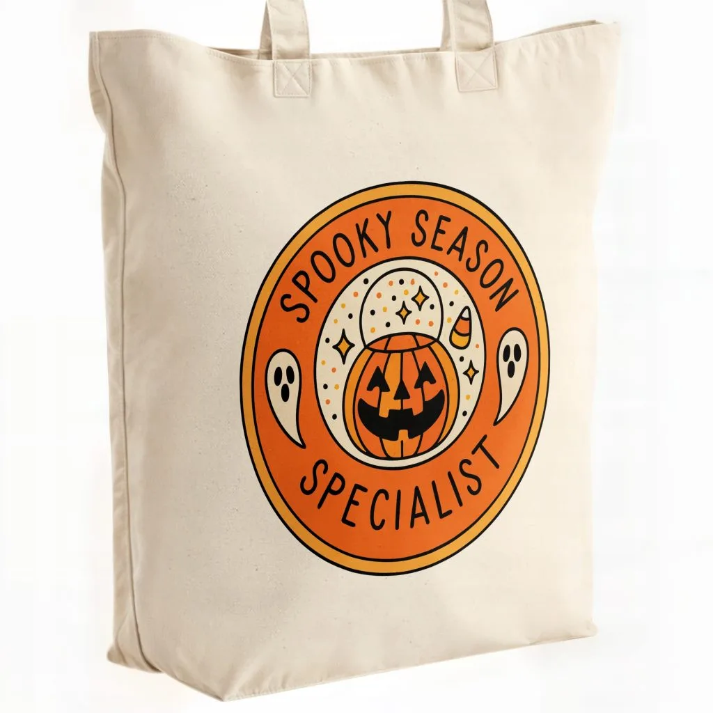 Torba bawełniana premium Halloween Spooky Season Dynia Jesień Prezent