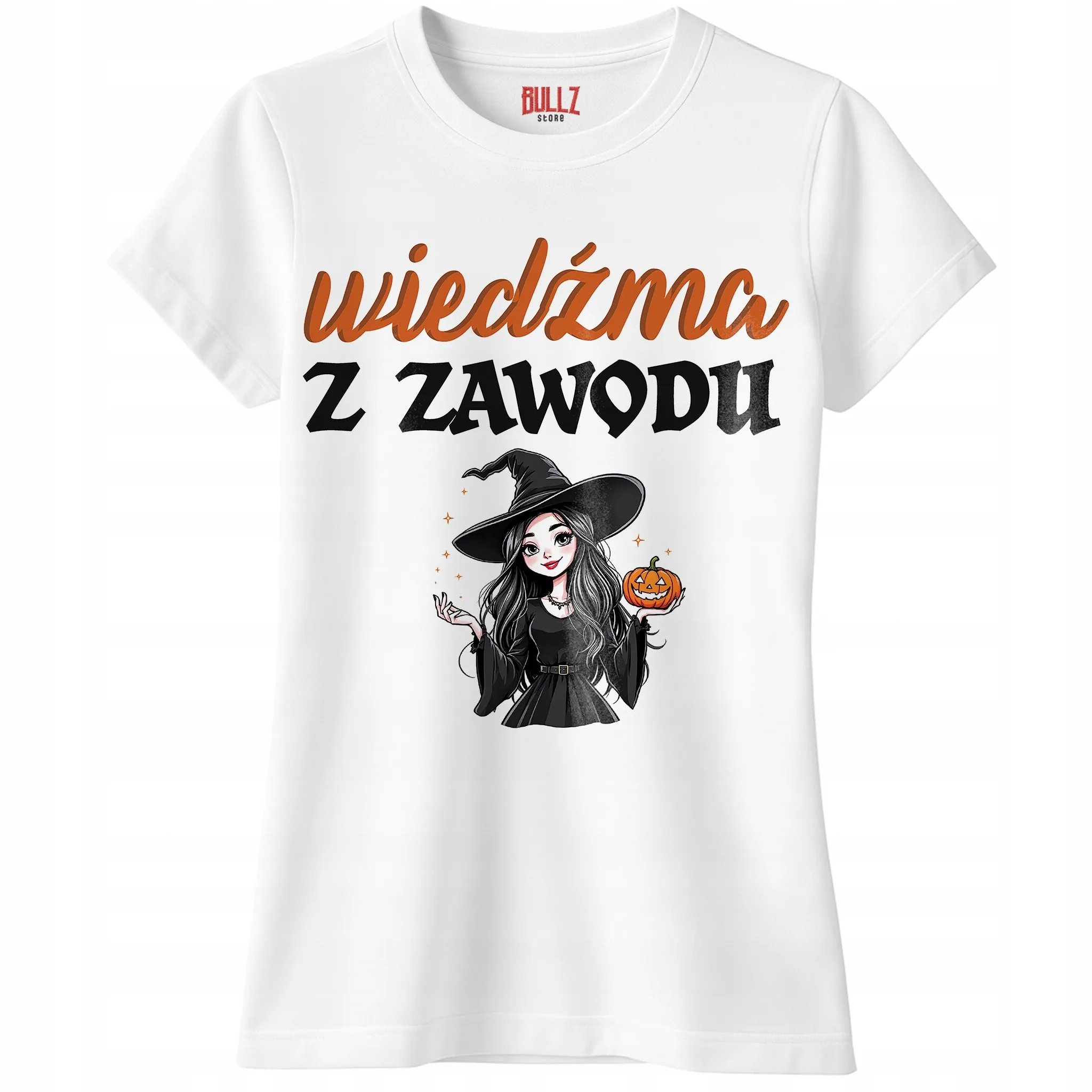 Koszulka biała damska Wiedźma Z Zawodu Zabawny Prezent