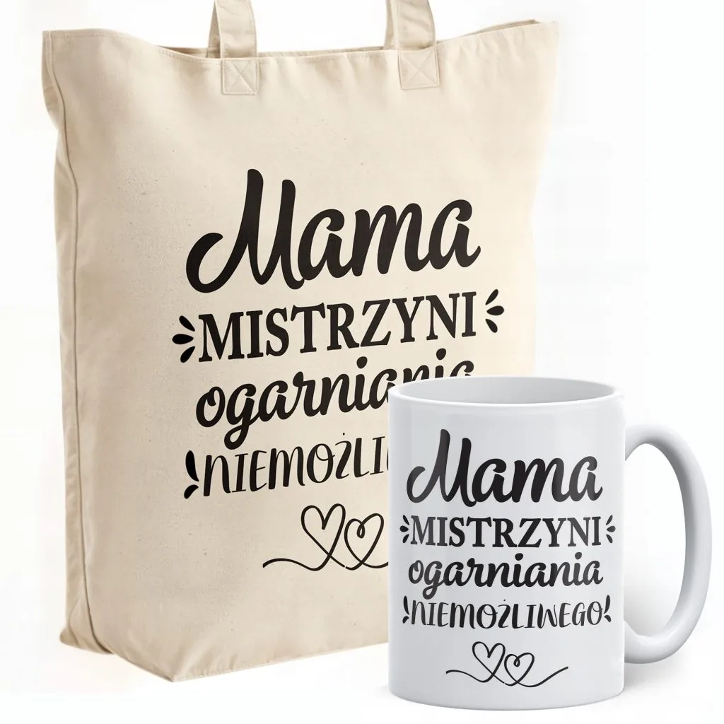 Zestaw Kubek + Torba Premium Dzień Matki Dla Mamy Prezent Upominek