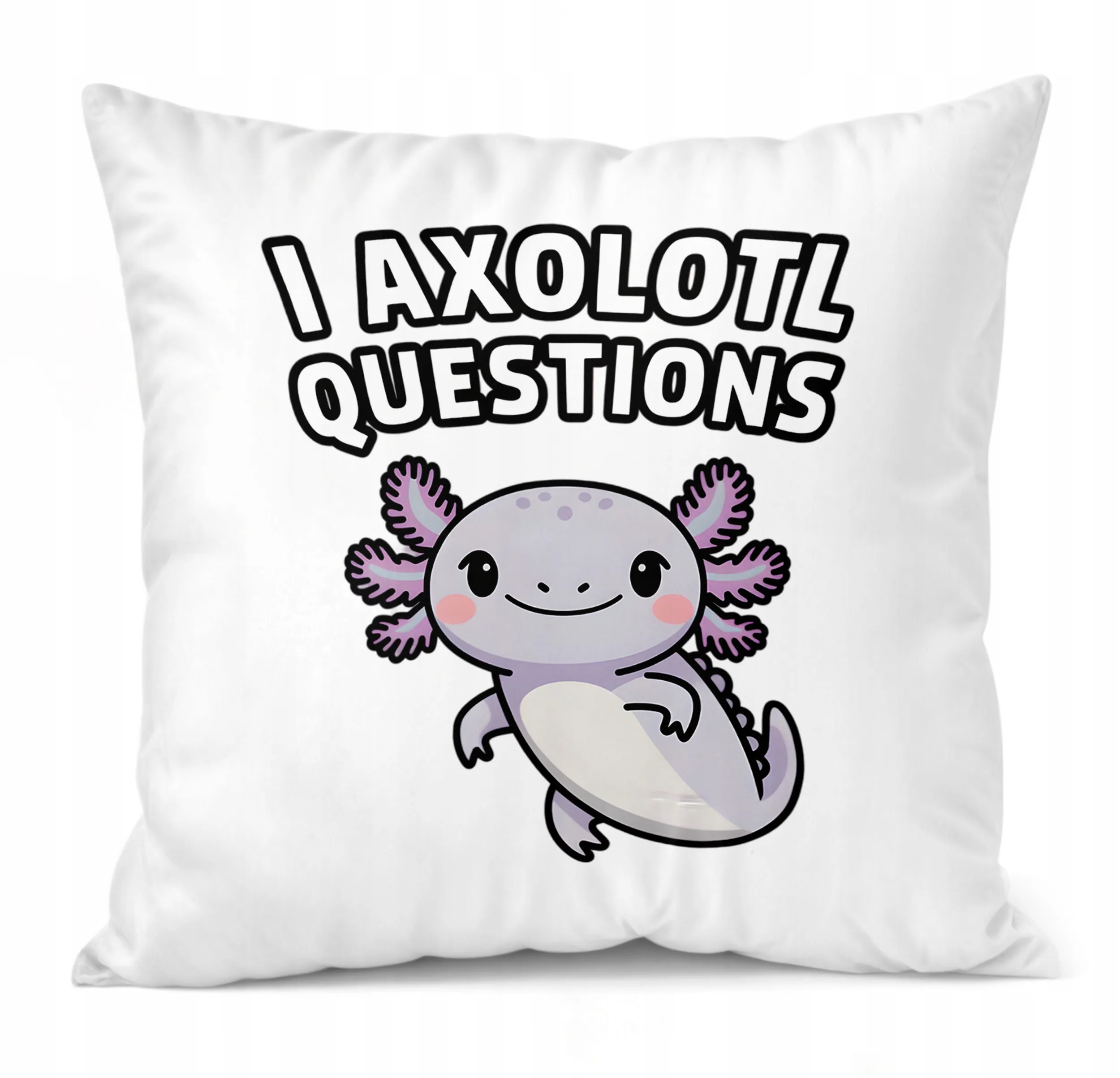 Poduszka 40×40 cm wzór z gry Aksolotl Axolotl Różowy Zwierzak Viral Trend