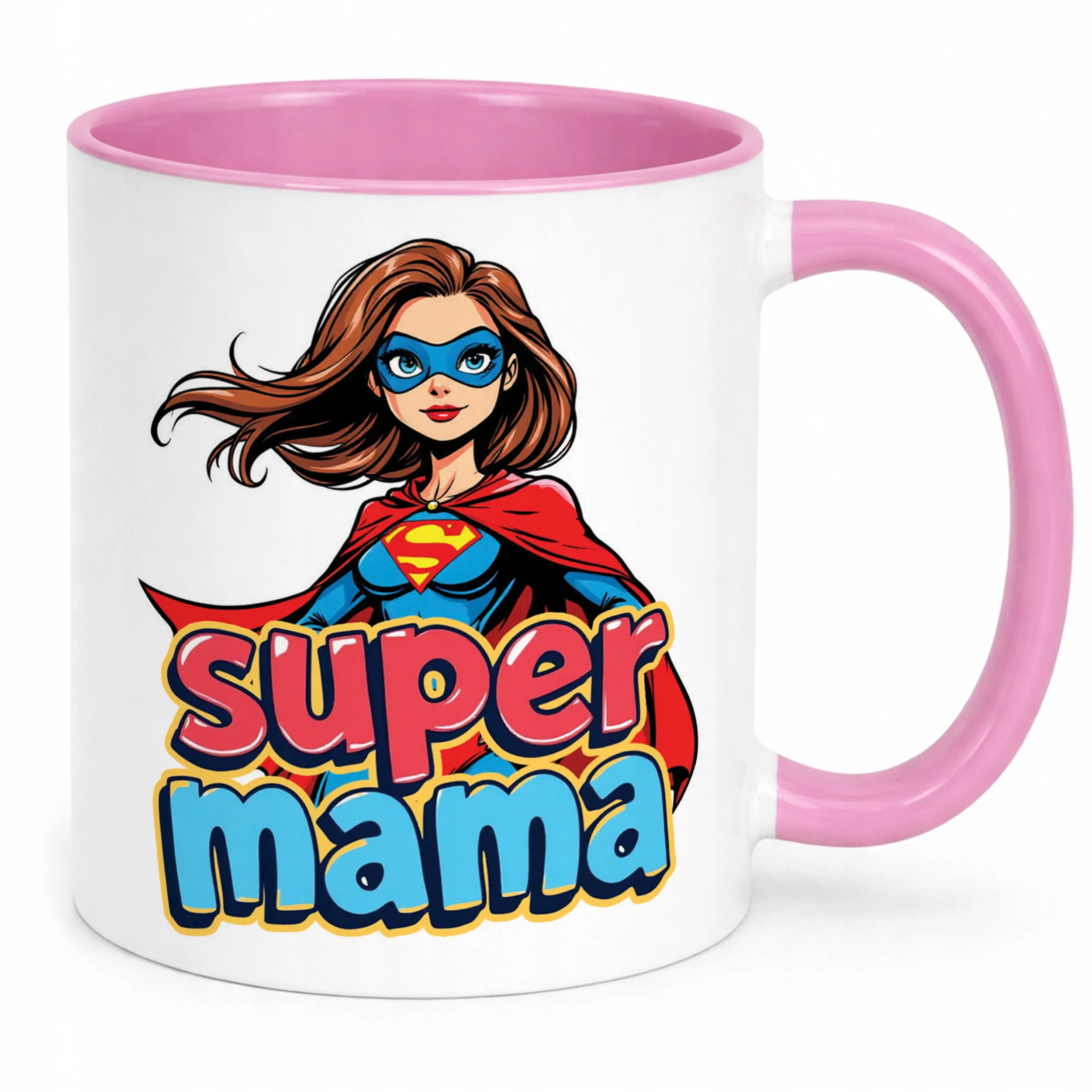 Kubek Różowy Dzień Matki Dla Mamy Prezent Upominek Super Mama