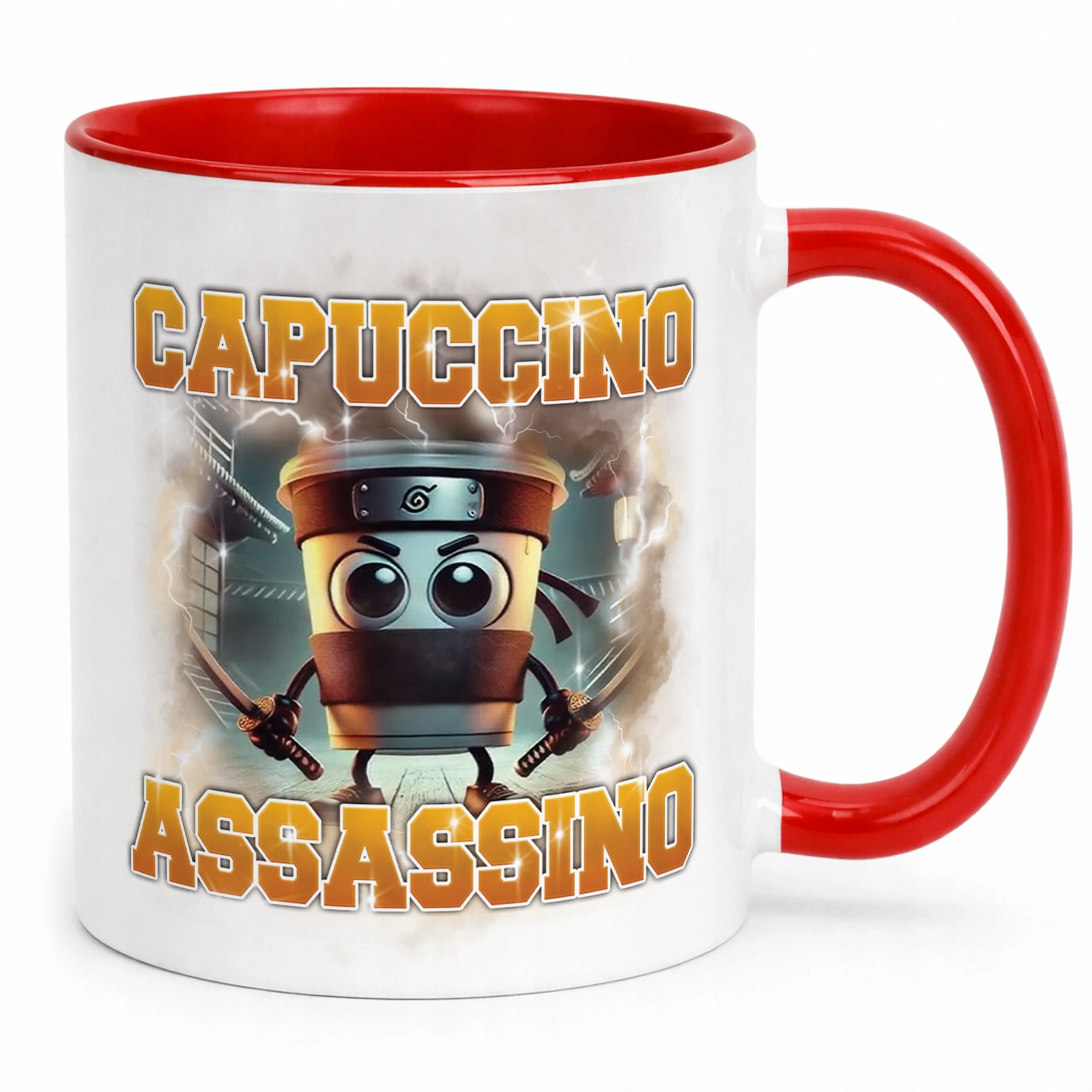 Kubek ceramiczny BRAINROT Capuccino Assassino Memy Zabawny TikTok Viral