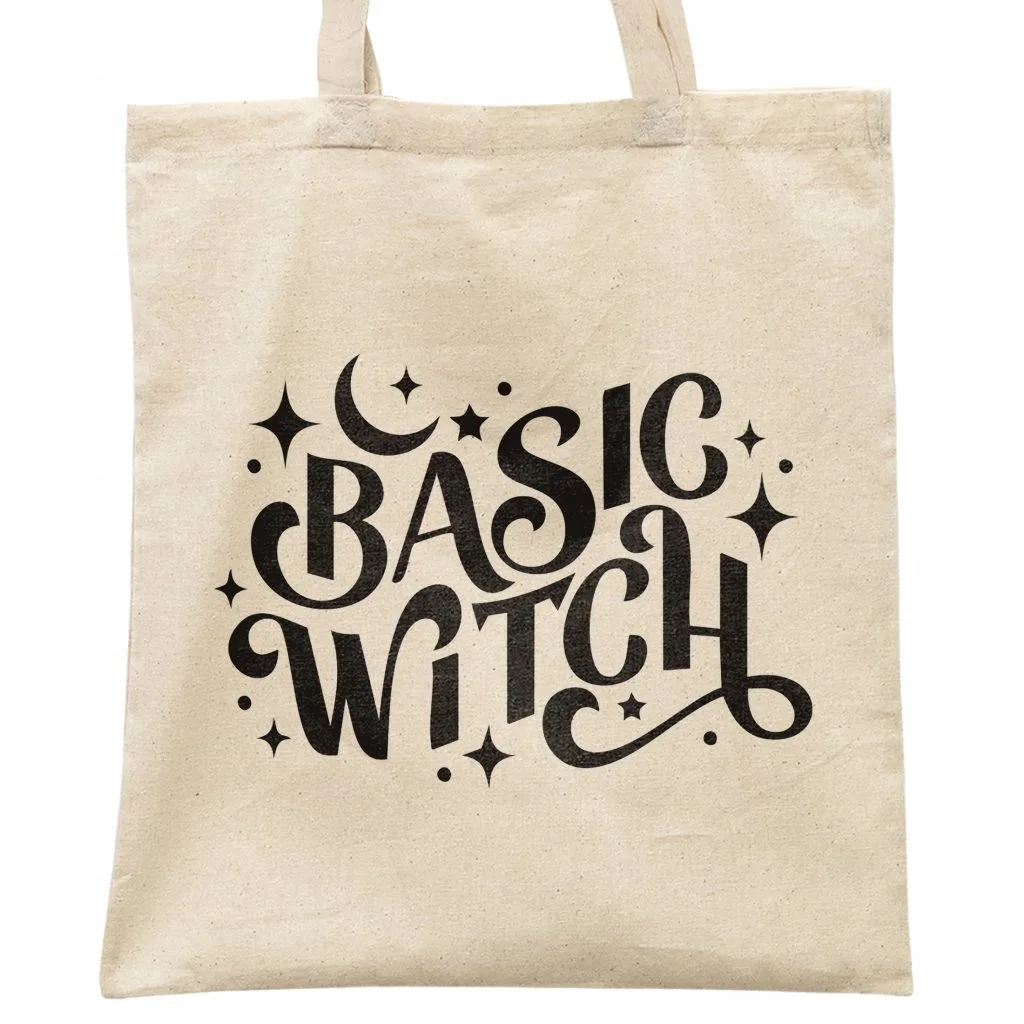 Torba bawełniana na zakupy Halloween Basic Witch Jesień Wiedźma Prezent