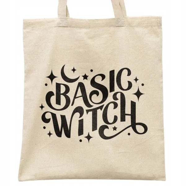 Torba bawełniana na zakupy Halloween Basic Witch Jesień Wiedźma Prezent