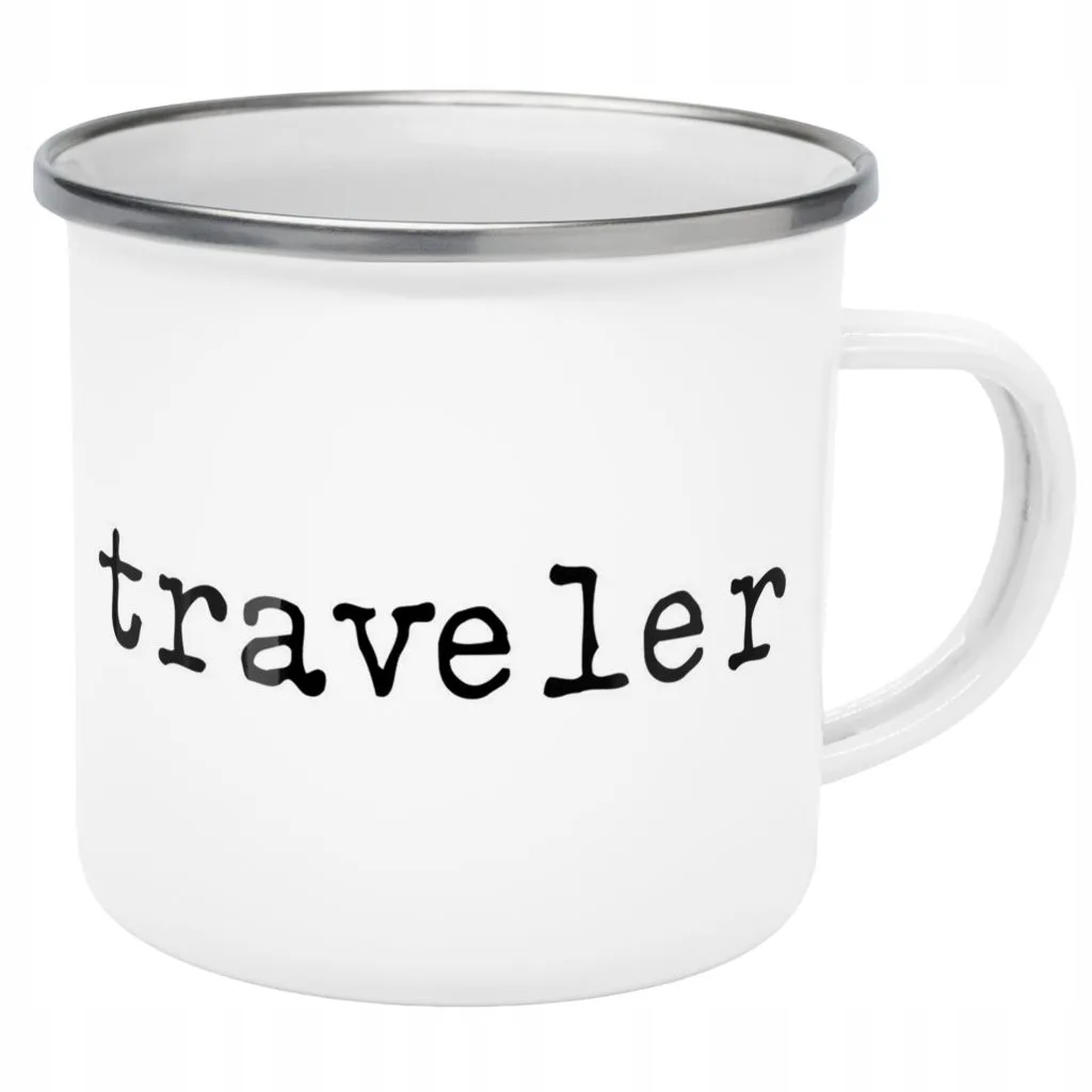Emaliowany Kubek Garnuszek Traveler Podróżnik Prezent Upominek